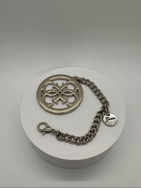 Guess Silver Logo Bag Charm